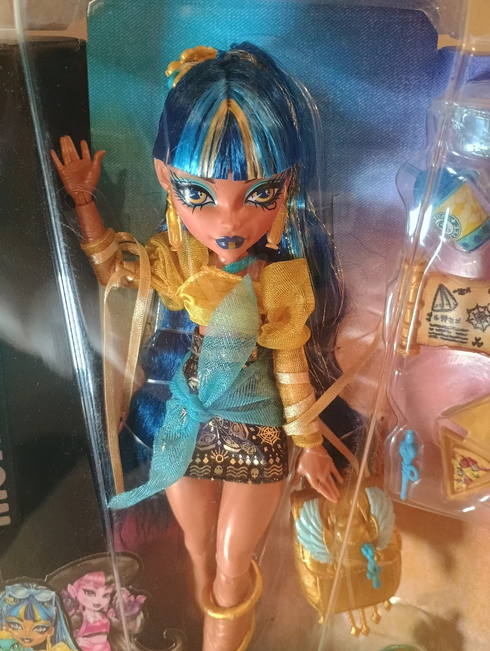 Monster High Cleo de Nile Doll - Teal, Gold & Black Fashion